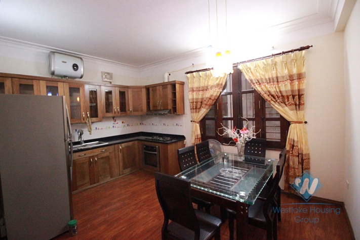 Newly renovated house with 05 bedrooms for rent in Xuan Dieu Street, Tay Ho, Hanoi.